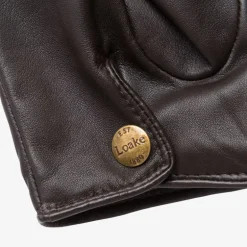 LOAKE Shackleton Gloves in Brown Soft Leather