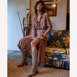 Lucia Rociera Suede Boots in Pumice | Collen & Clare