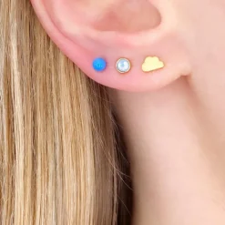 LULU Copenhagen Cloud Earring in Gold
