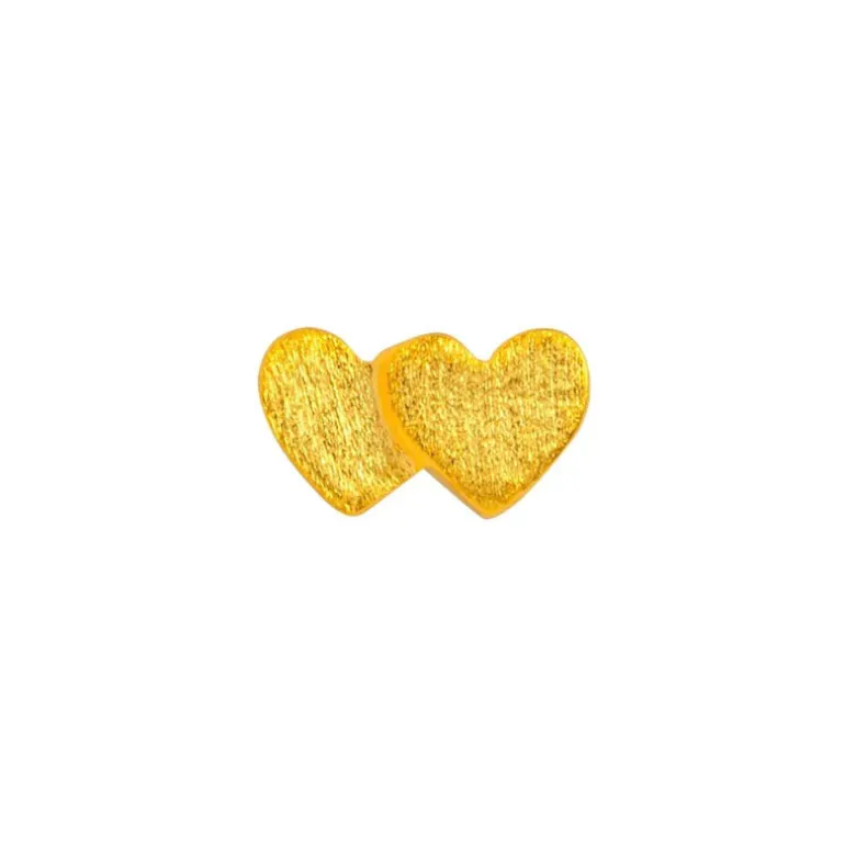 LULU COPENHAGEN Domino Hearts Earrings in Gold