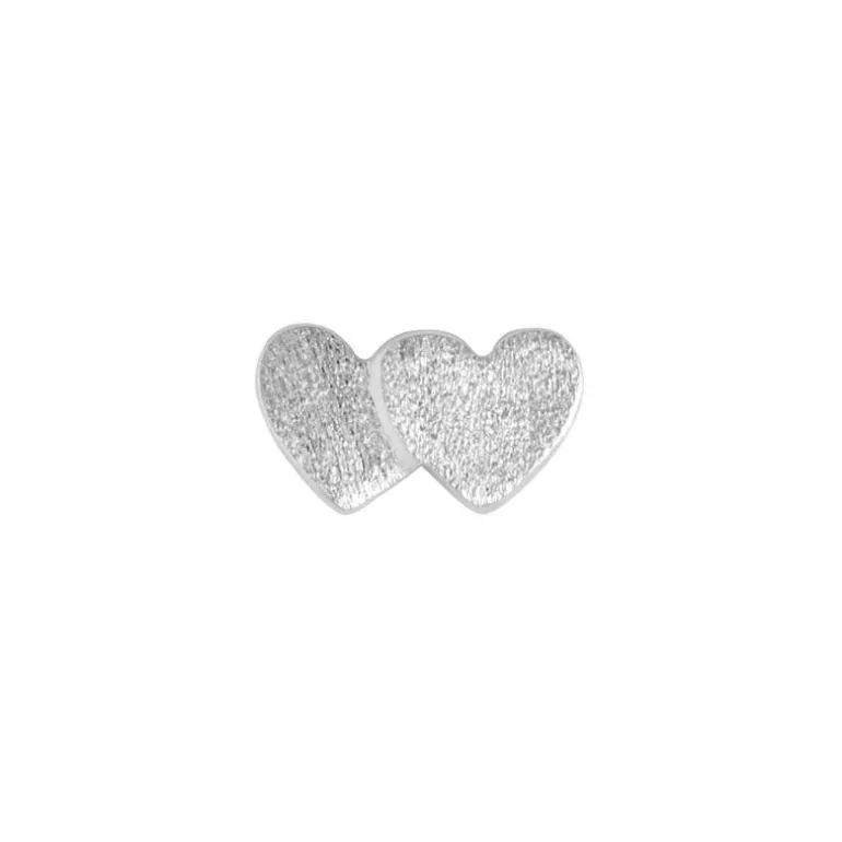 LULU Copenhagen Domino Hearts 2 earring 1 pcs in Silver