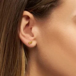 LULU COPENHAGEN Domino Hearts Earrings in Gold