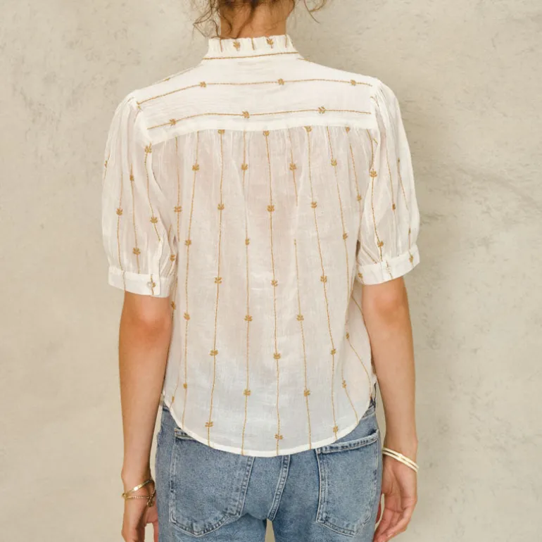M.A.B.E Dacy EMB Top in Mustard