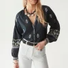MAISON HOTEL Chandra Blouse in Midnight Wish