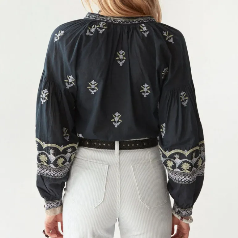 MAISON HOTEL Chandra Blouse in Midnight Wish