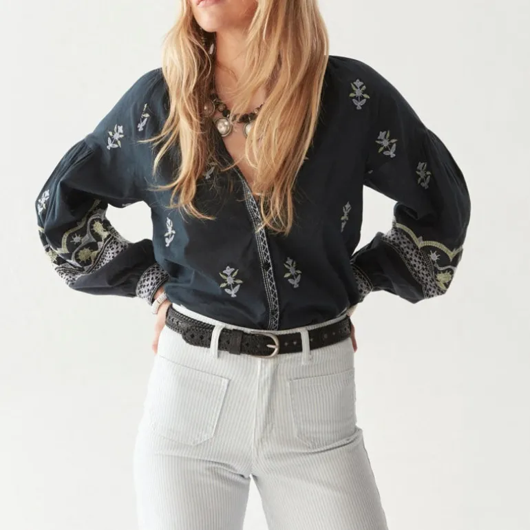 MAISON HOTEL Chandra Blouse in Midnight Wish