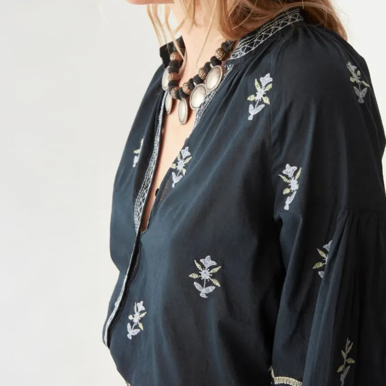 MAISON HOTEL Chandra Blouse in Midnight Wish