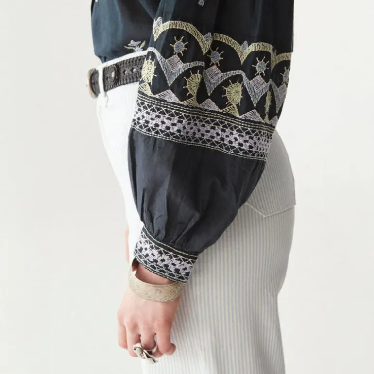 MAISON HOTEL Chandra Blouse in Midnight Wish