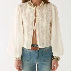 MAISON HOTEL Ludovica Blouse in Pearl