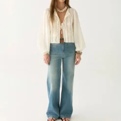 MAISON HOTEL Ludovica Blouse in Pearl