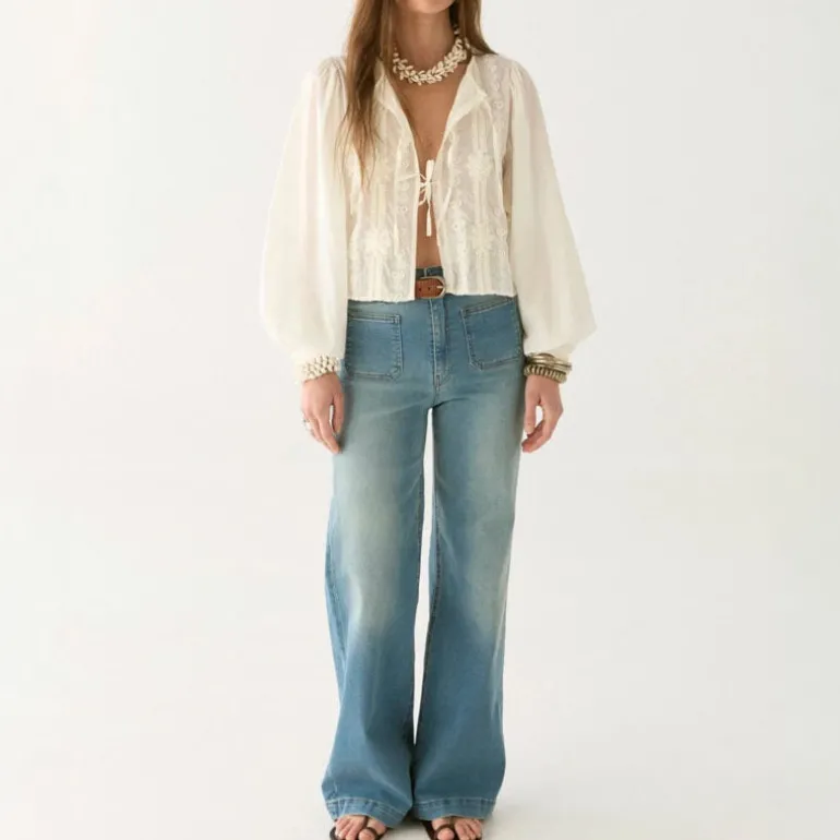 MAISON HOTEL Ludovica Blouse in Pearl