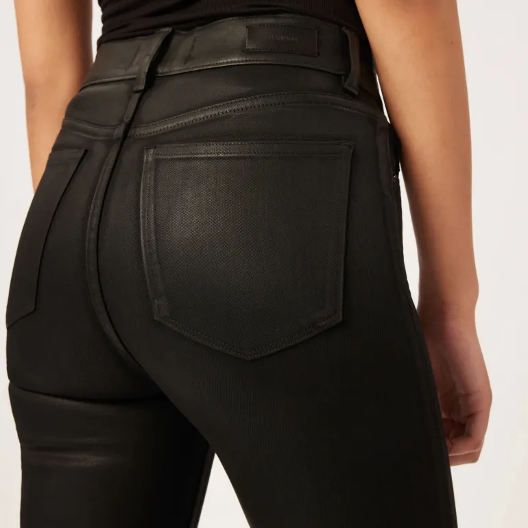 Mara Coated Straight Leg Jeans in Black | Collen & Clare