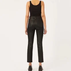 Mara Coated Straight Leg Jeans in Black | Collen & Clare