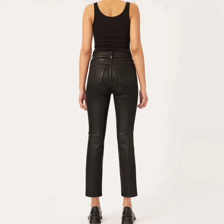 Mara Coated Straight Leg Jeans in Black | Collen & Clare
