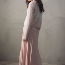 MARBLE Contrast Roll Neck Sweater in Pink Mix