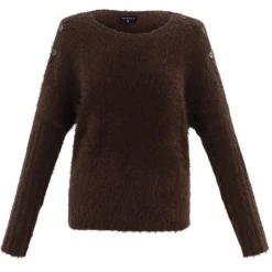 MARBLE Simple Sweater in Brown