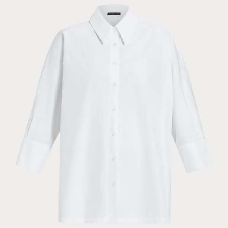 MARINA RINALDI Arizona Poplin Shirt in White