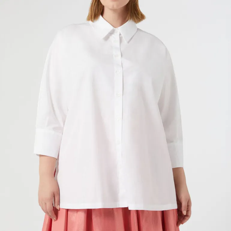 MARINA RINALDI Arizona Poplin Shirt in White