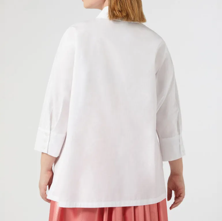 MARINA RINALDI Arizona Poplin Shirt in White
