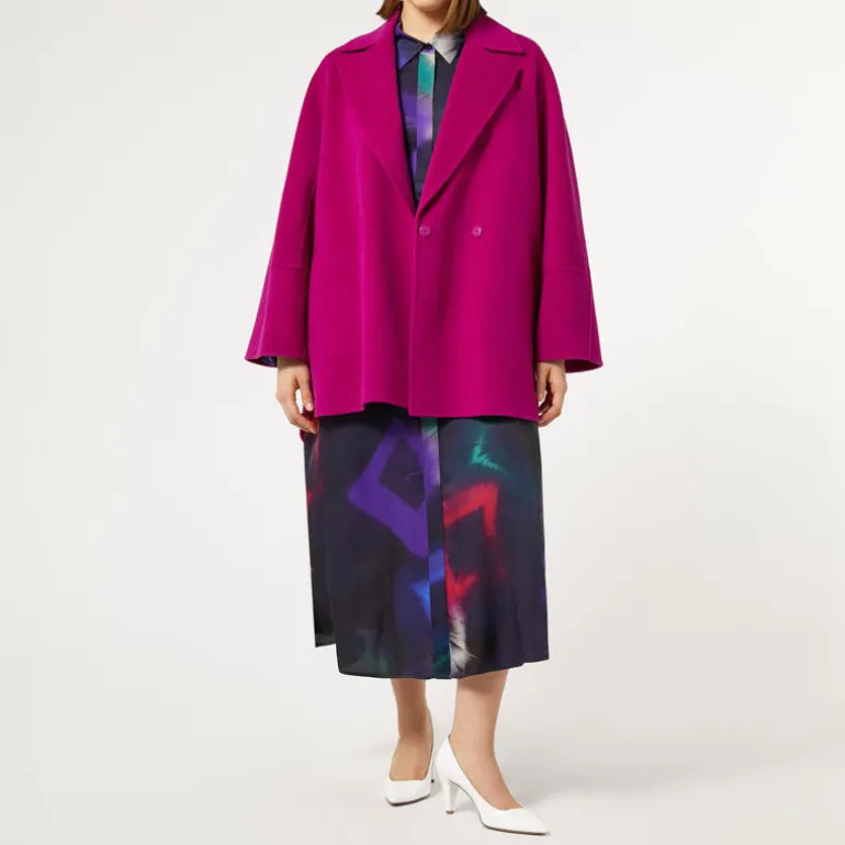 MARINA RINALDI Pontile Twill Shirt Dress in Black