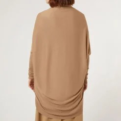 MARINA RINALDI Segovia Wool & Cashmere Cardigan in Camel