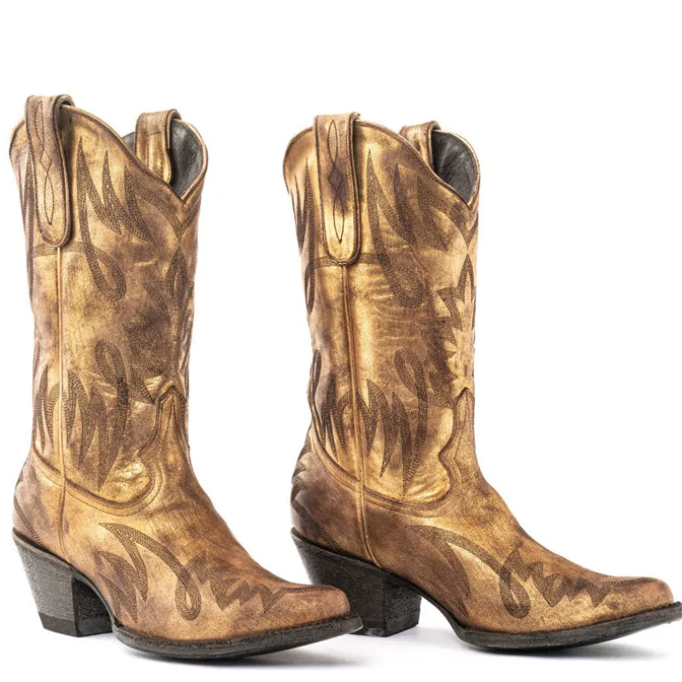 Mexicana Coachella 11 Boots in Used Gold