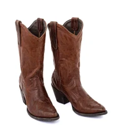 Mexicana Coachella 11 Brass Destroyed Boots in Dark Brown