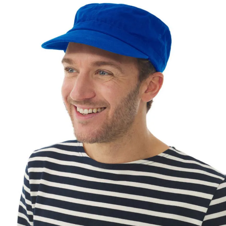 MOUSQUETON Brieu Cotton Cap in Nautic Blue