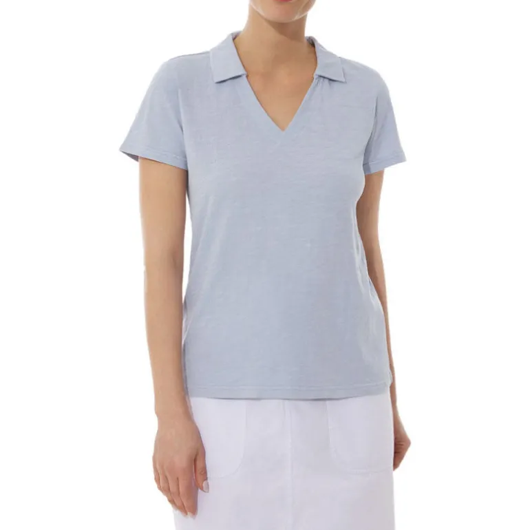 MOUSQUETON Flammen Jersey T Shirt in Light Blue