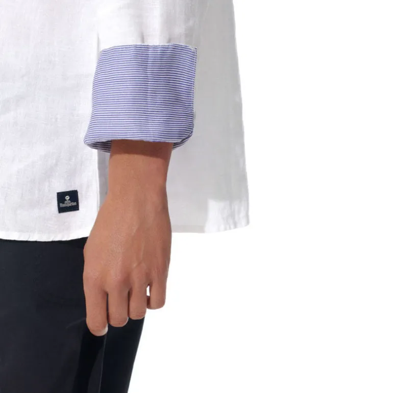 MOUSQUETON Rezal Linen Blouse in White