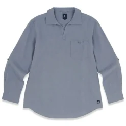 MOUSQUETON Yoanes Smock Style Shirt in Storm Grey