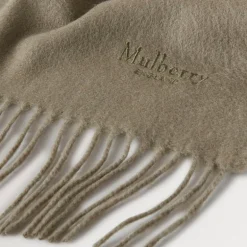 Mulberry Cashmere Scarf in Olive Cashmere
