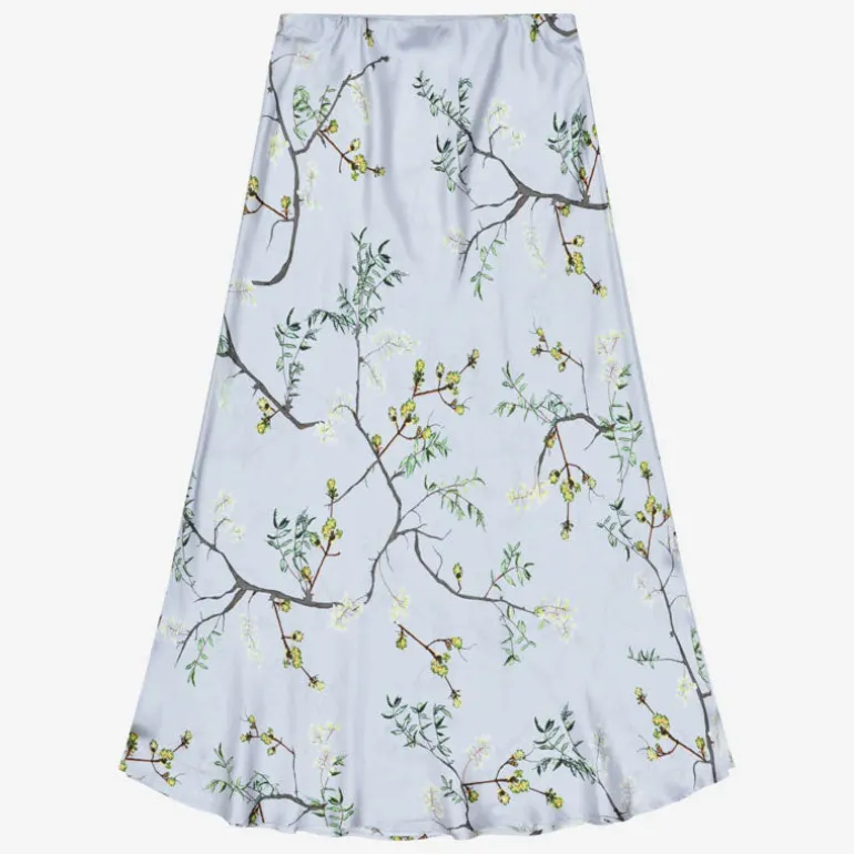 MUNTHE Odesli Silk Skirt in Dusty Green