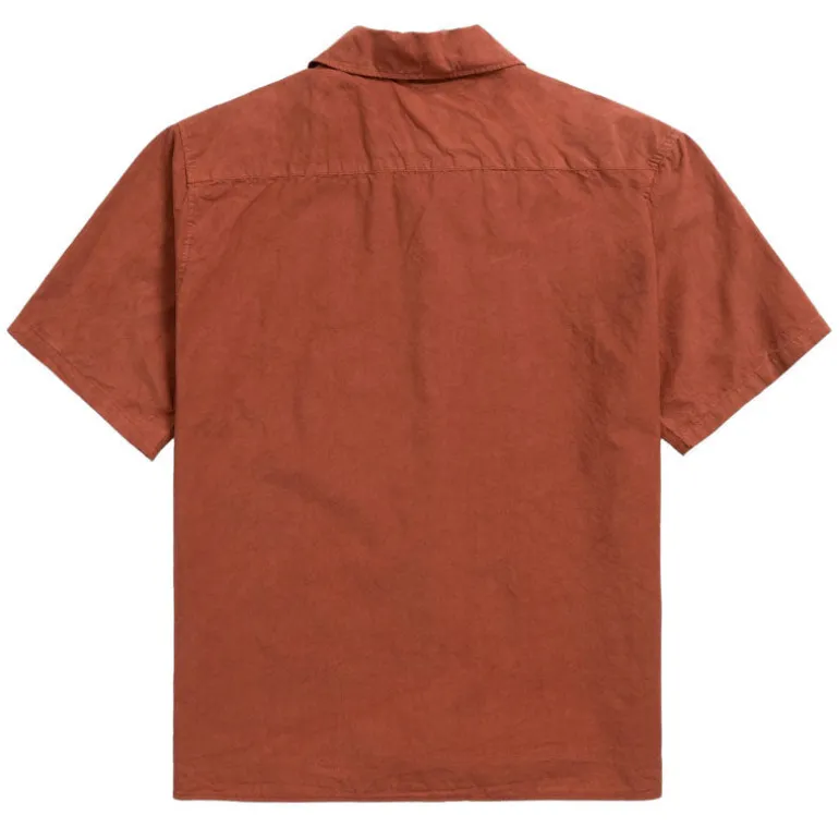 NORSE PROJECTS Carsten Cotton Tencel Shirt in Red Ochre