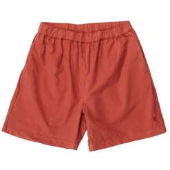 NORSE PROJECTS Per Cotton Tencel Shorts in Red Ochre