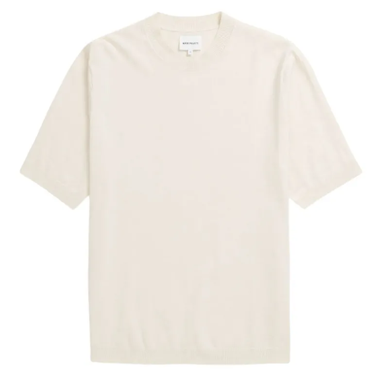 NORSE PROJECTS Rhys Cotton Linen T Shirt in Kit White