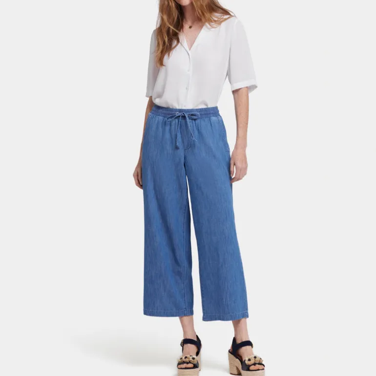 NYDJ Jayne Pull On Wide Leg Ankle Jeans in Everly