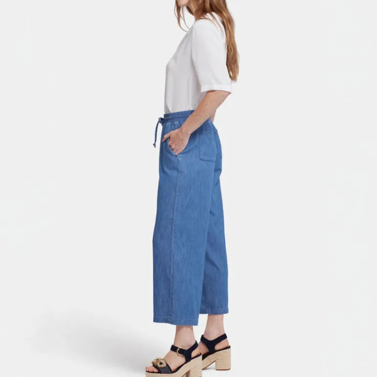 NYDJ Jayne Pull On Wide Leg Ankle Jeans in Everly