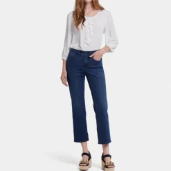NYDJ Marilyn Straight Ankle Jeans in Ibiza Blues