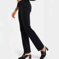 NYDJ Marilyn Straight Leg Corduroy Jeans in Black