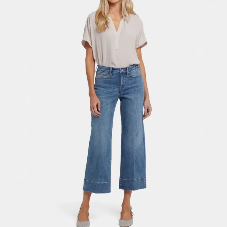NYDJ Teresa Wide Leg Ankle Jeans in Majorca Bay