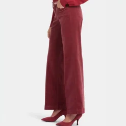 NYDJ Teresa Wide Leg Velvet Trousers in Painbrush