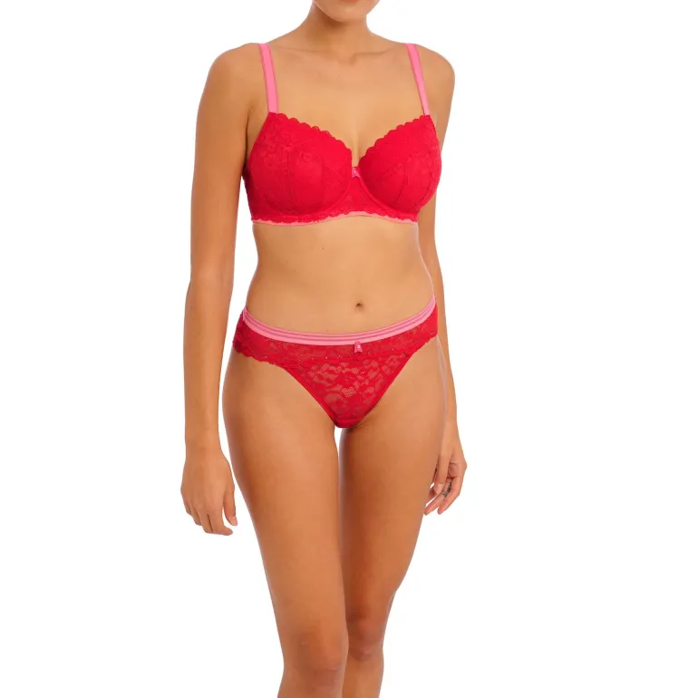Offbeat UW Padded Half Cup Bra in Chilli Red | Collen & Clare