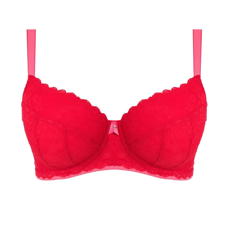 Offbeat UW Padded Half Cup Bra in Chilli Red | Collen & Clare