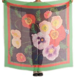 Old Master Poppies Scarf in Multi | Collen and Clare