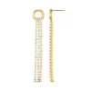 Orelia Open Circle Pave Drop Earrings in Crystal
