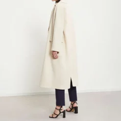 OTTOD AME Double Face Wool Coat in Ecru