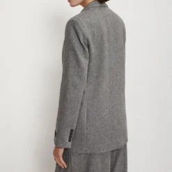 OTTOD AME Jacket with One Button in White/Black
