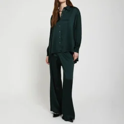 OTTOD AME Viscose Overshirt in Black