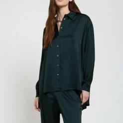 OTTOD AME Viscose Overshirt in Black